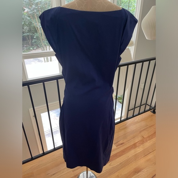 Diane Von Furstenberg Blue Ruched Midi Dress - Picture 9 of 10